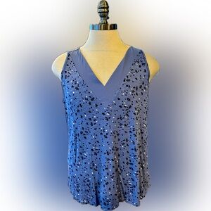 Maurices XXL Blue & Black Floral Sleeveless Top